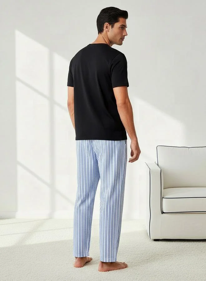 Splash FAV  Men Cotton Striped Nightwear Set for Men | Best Price UAE